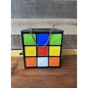 Rubik's Cube Chain Handle Clutch Purse Bag Collectible